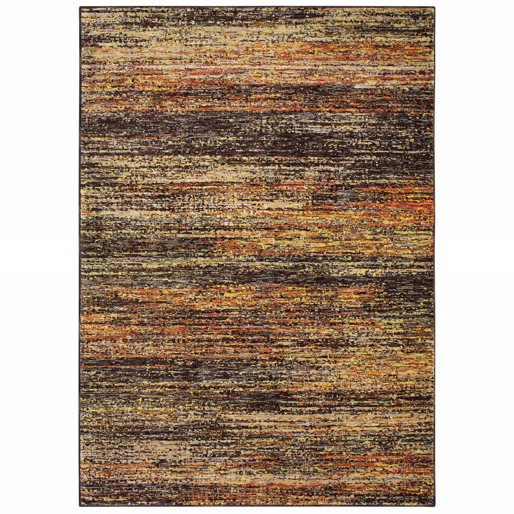 9'x12' Gold and Slate Abstract Area Rug