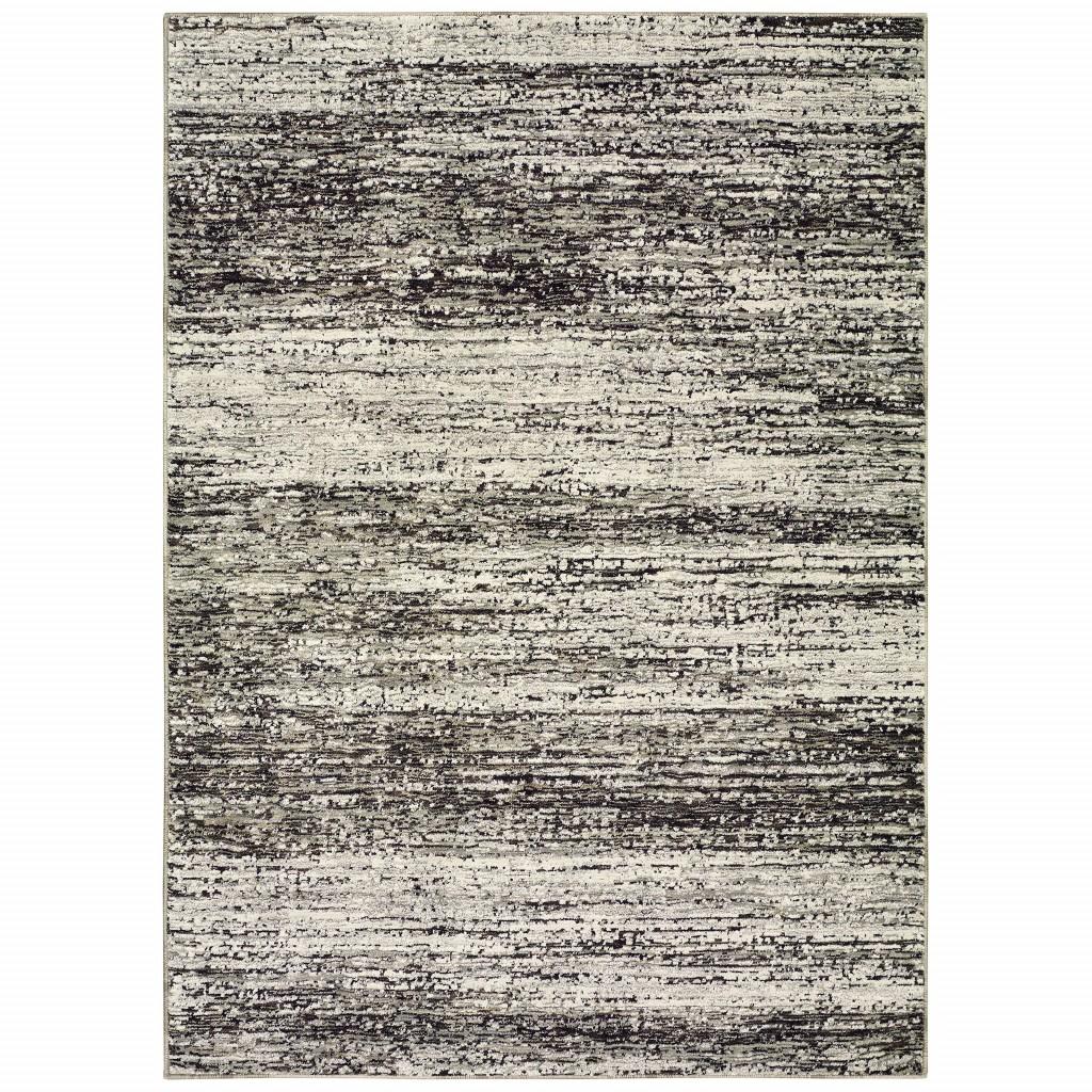 8'x10' Ash and Slate Abstract Area Rug Default Title
