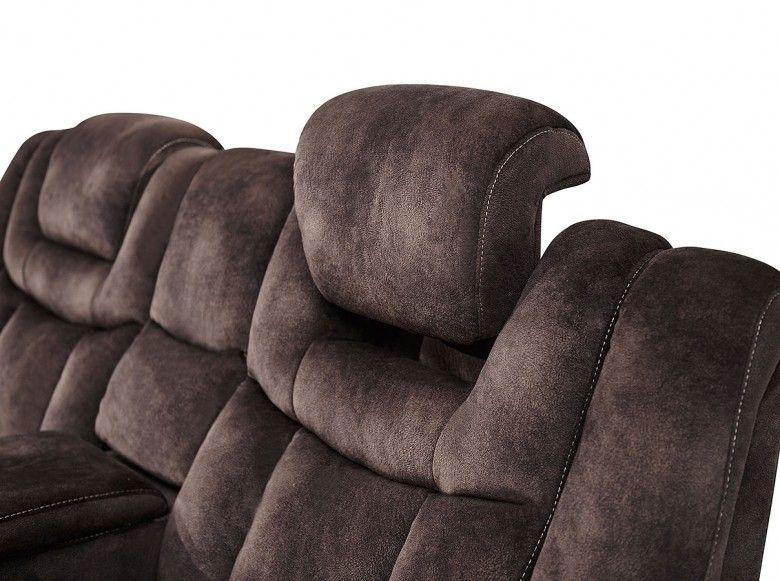 Chocolate Power Reclining Loveseat with Adjustable Power Headrest and USB Port