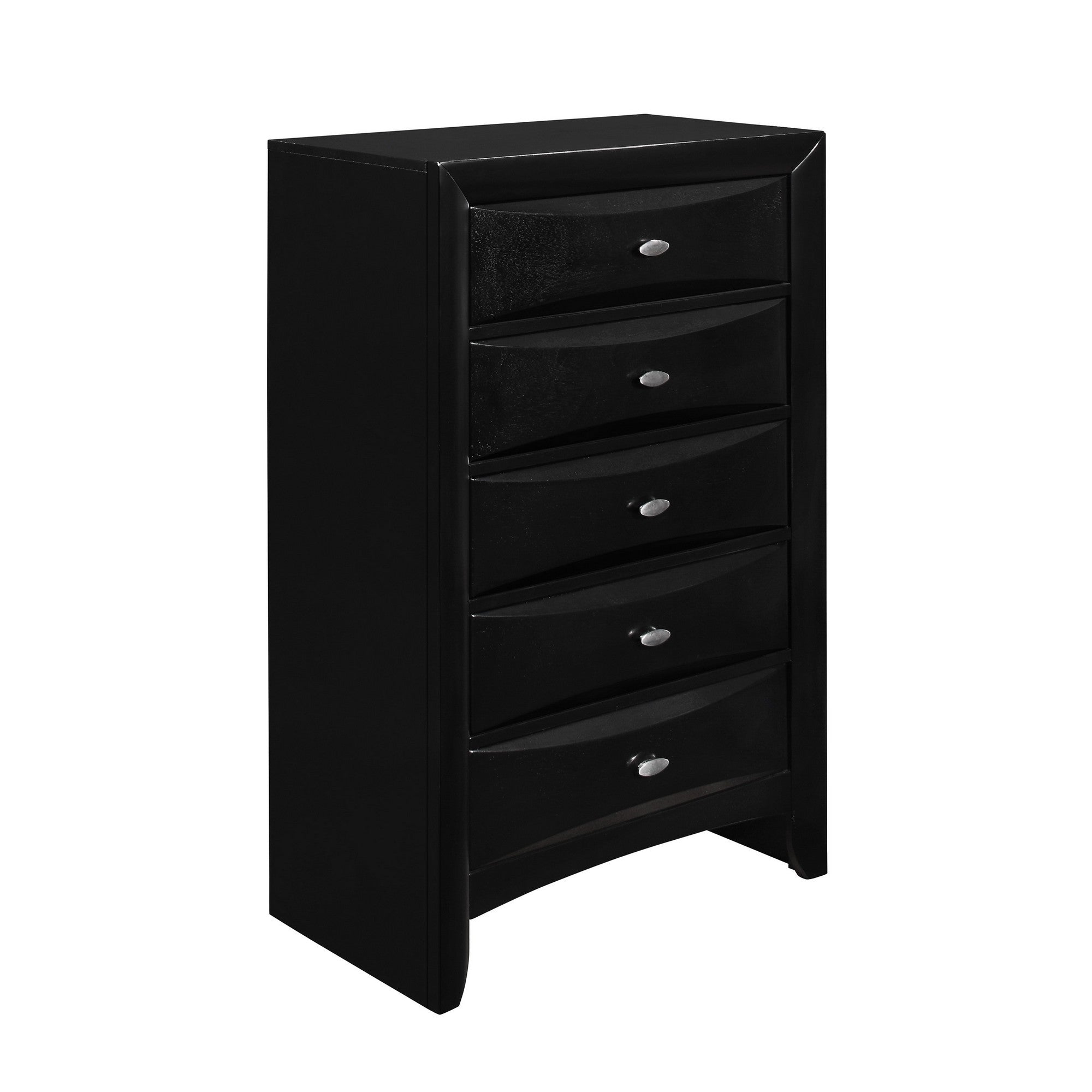 Black Chest with 5 Chambared Drawer
