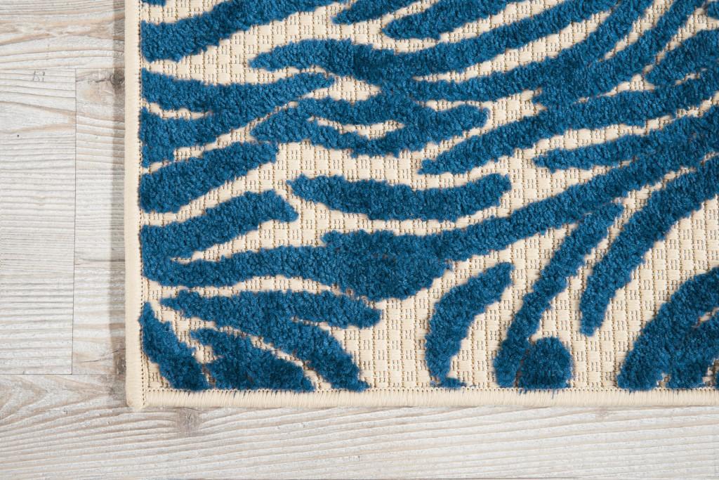 3' x 4'  Tropical Blue Abstract Indoor Outdoor Area Rug