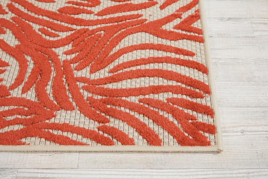 3’ x 4’ Red Zebra Pattern Indoor Outdoor Area Rug