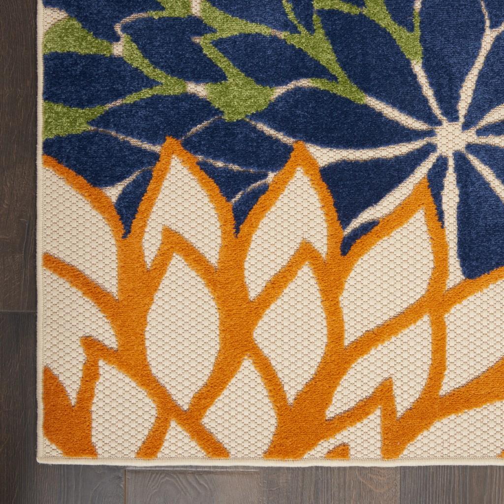 6’ x 9’ Multicolor Floral Indoor Outdoor Area Rug Default Title