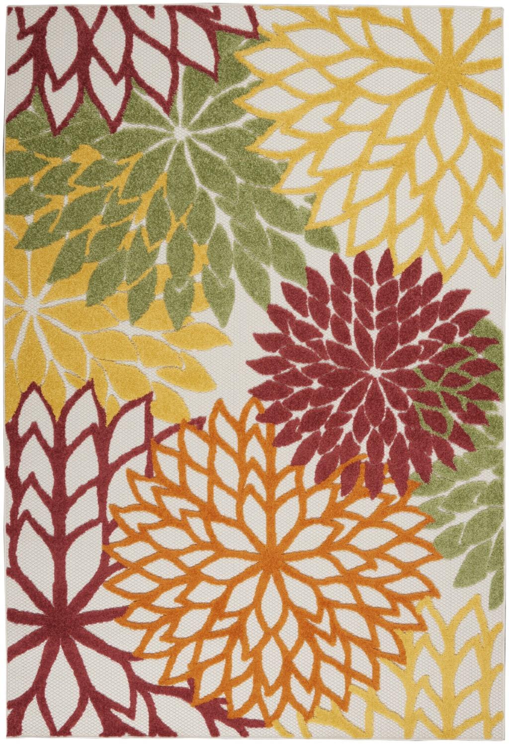 4’ x 6’ Red Warm Harvest Indoor Outdoor Area Rug