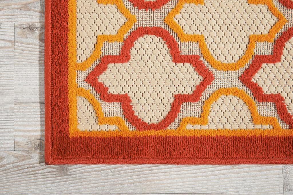 3’ x 4’ Red Trellis Indoor Outdoor Area Rug