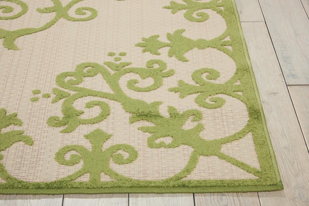 5’ x 8’ Green Medallion Indoor Outdoor Area Rug