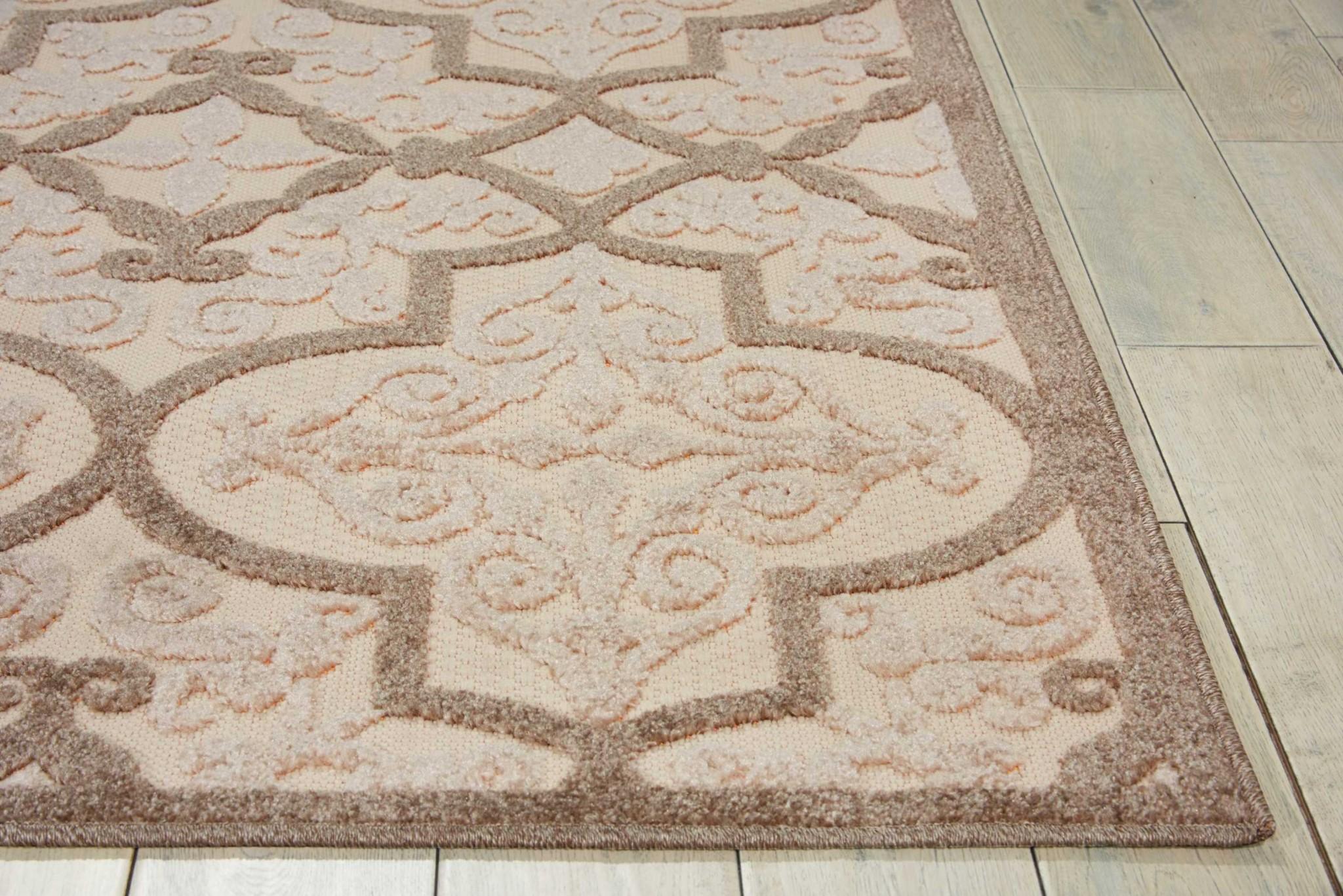 5’ x 8’ Cream and Beige Trellis Indoor Outdoor Area Rug