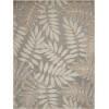 8’ x 11’ Natural Leaves Indoor Outdoor Area Rug