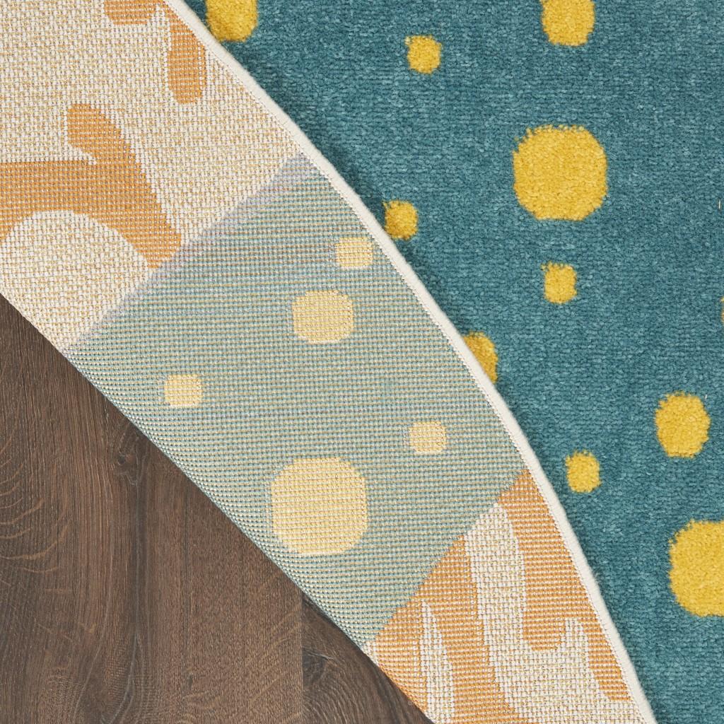 4’ Round Multicolor Indoor Outdoor Area Rug Default Title