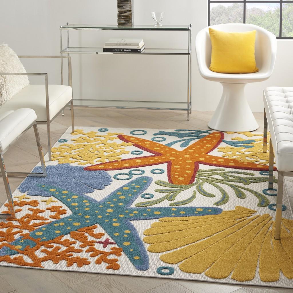 5’ x 8' Multicolor Indoor Outdoor Area Rug Default Title