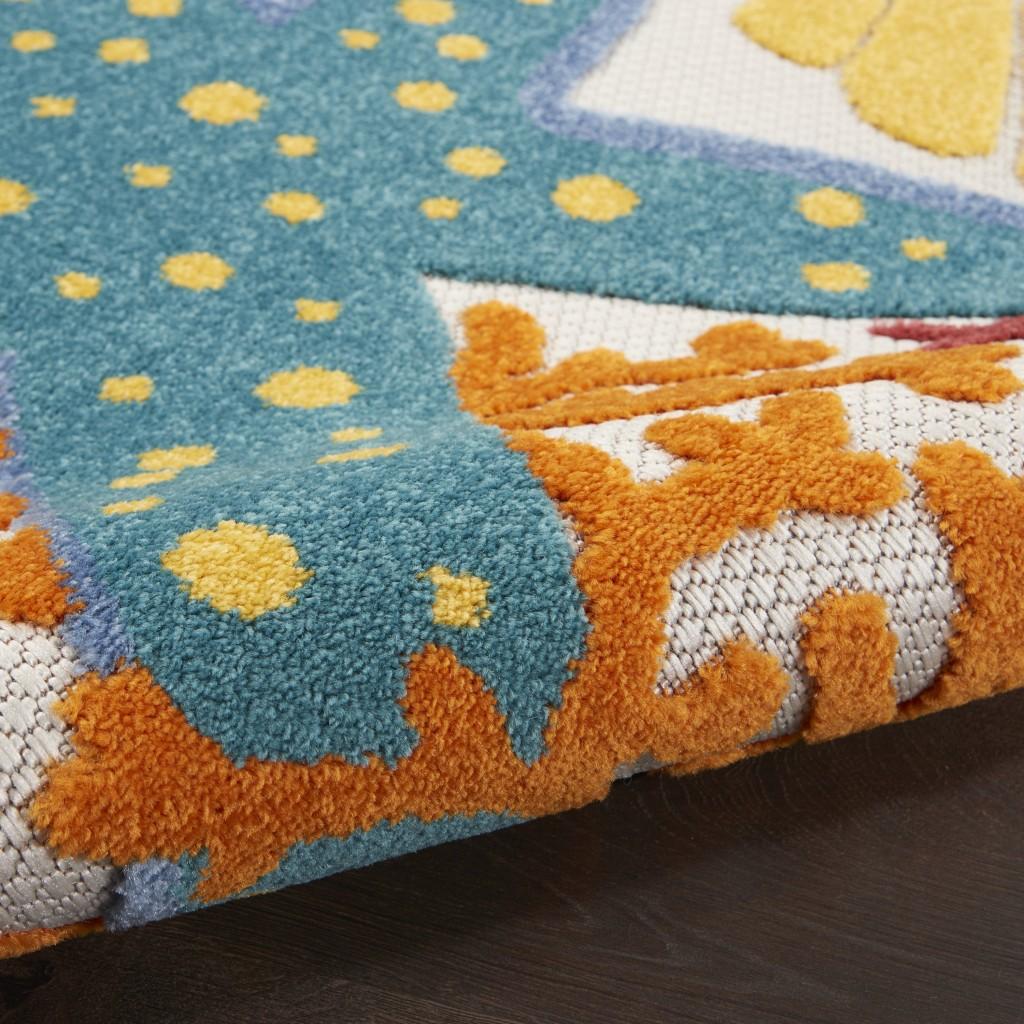 6’ x 9' Multicolor Indoor Outdoor Area Rug Default Title