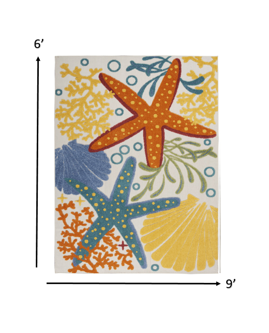 6’ x 9' Multicolor Indoor Outdoor Area Rug Default Title