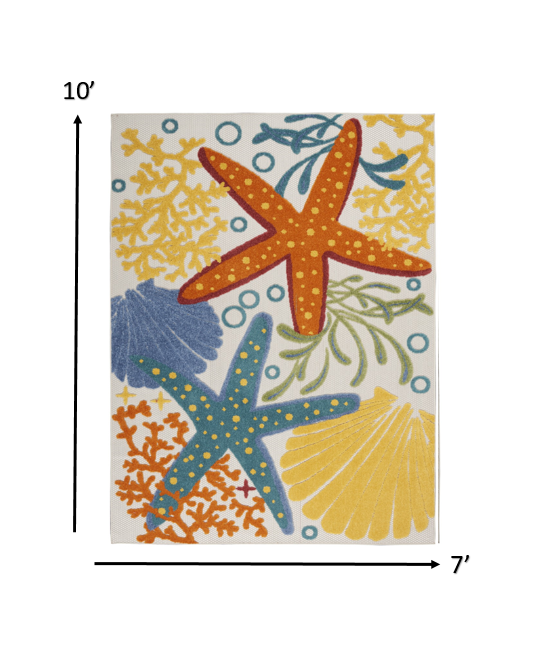7’ x 10' Multicolor Indoor Outdoor Area Rug Default Title