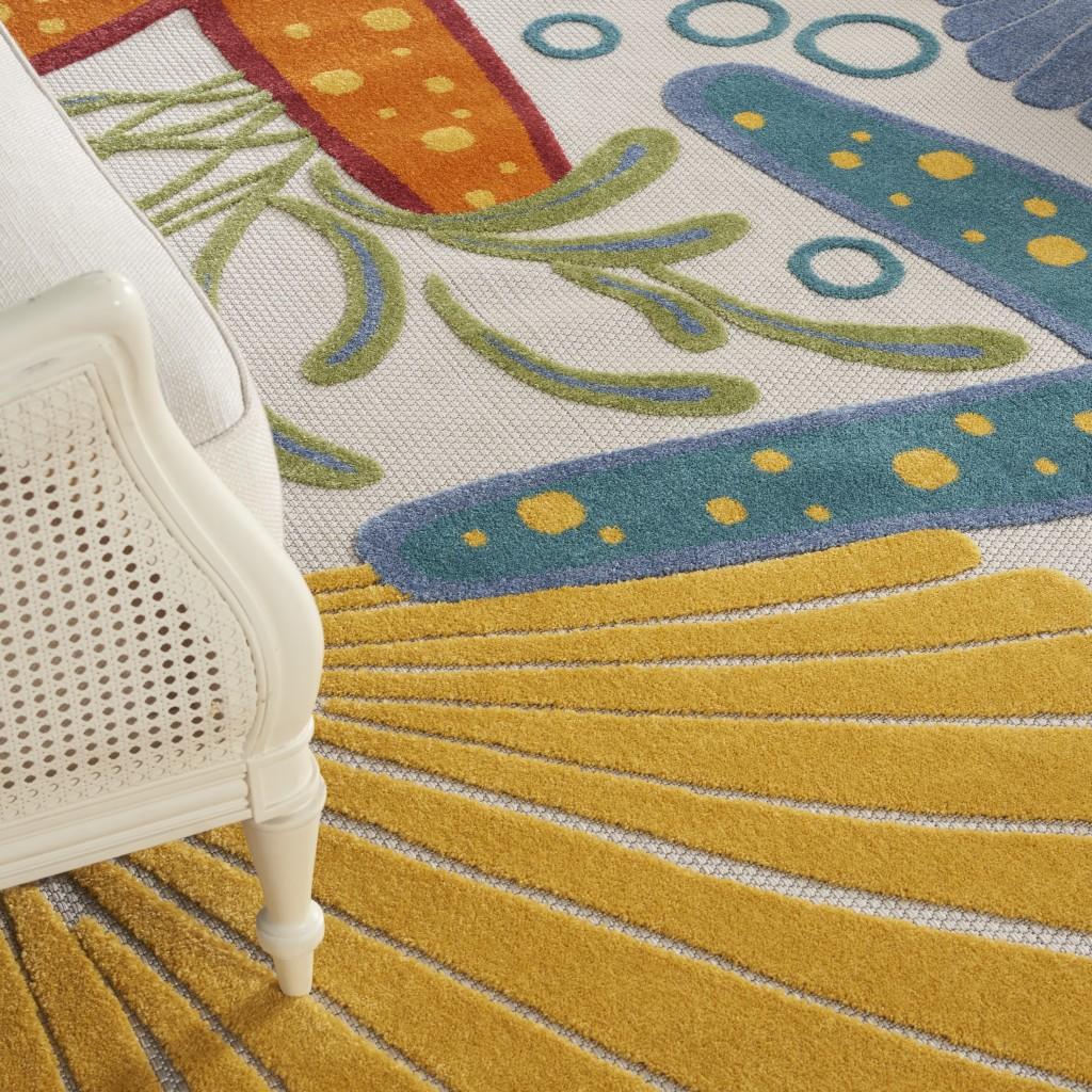 8’ x 11' Multicolor Indoor Outdoor Area Rug Default Title