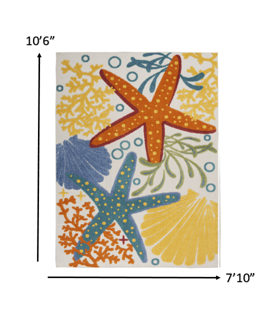 8’ x 11' Multicolor Indoor Outdoor Area Rug Default Title