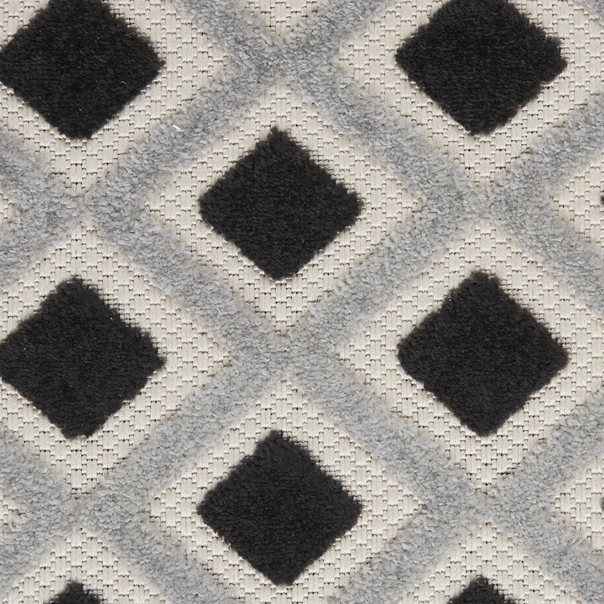 6’ x 9’ Black White Gray Indoor Outdoor Area Rug