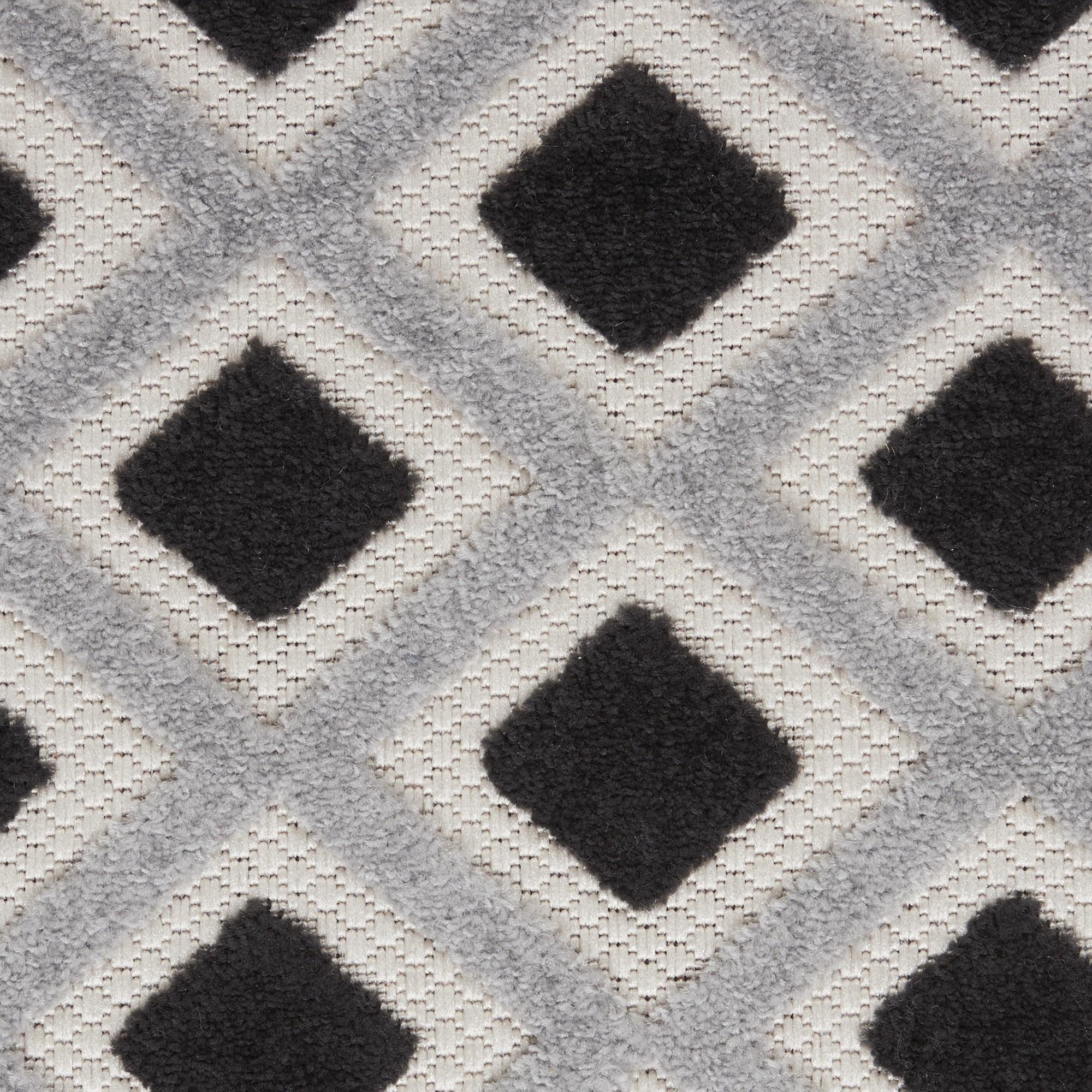 7’ x 10’ Black White Gray Indoor Outdoor Area Rug