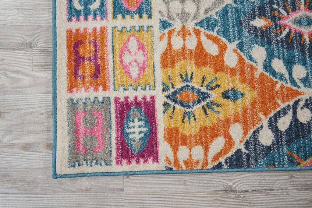 8’ x 10’ Multicolor Ogee Pattern Area Rug