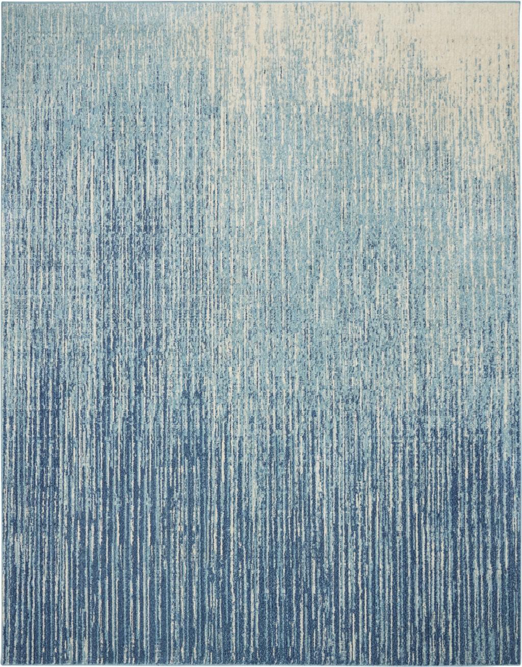 8’ x 10’ Navy and Light Blue Abstract Area Rug Default Title