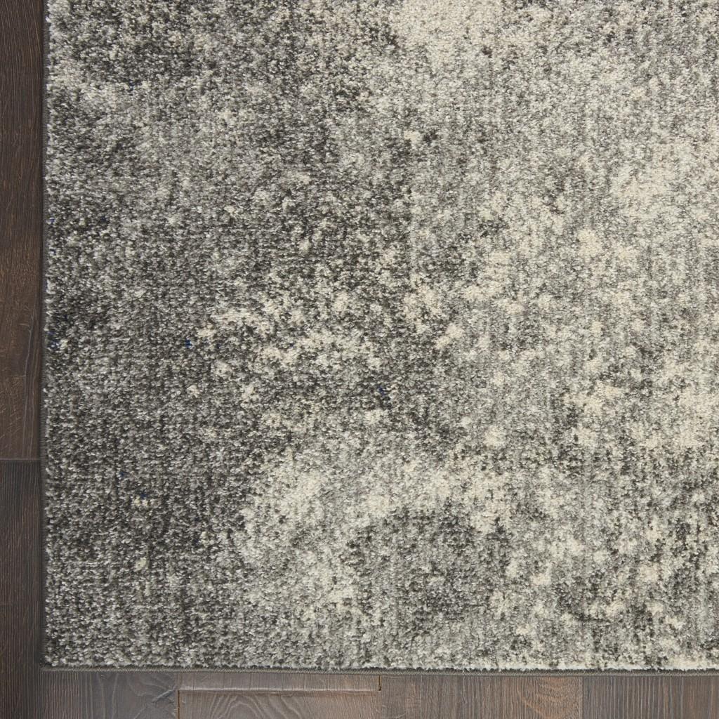 2’ x 3’ Charcoal and Ivory Abstract Scatter Rug