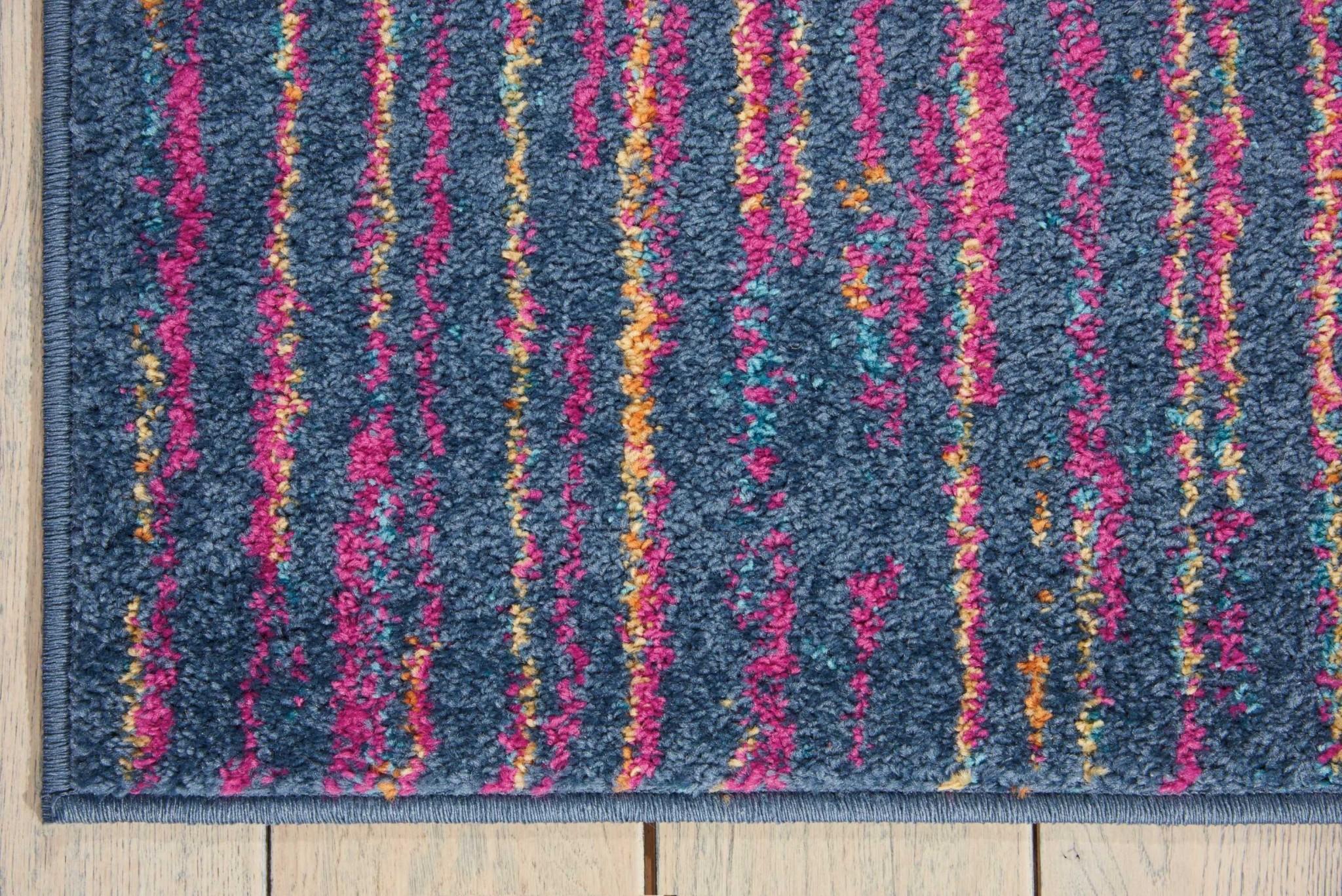 7’ x 10’ Rainbow Abstract Striations Area Rug