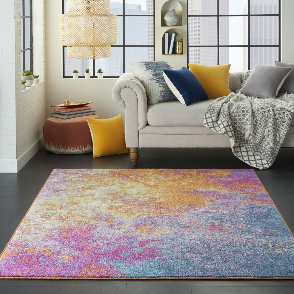 5’ x 7’ Abstract Brights Sunburst Area Rug