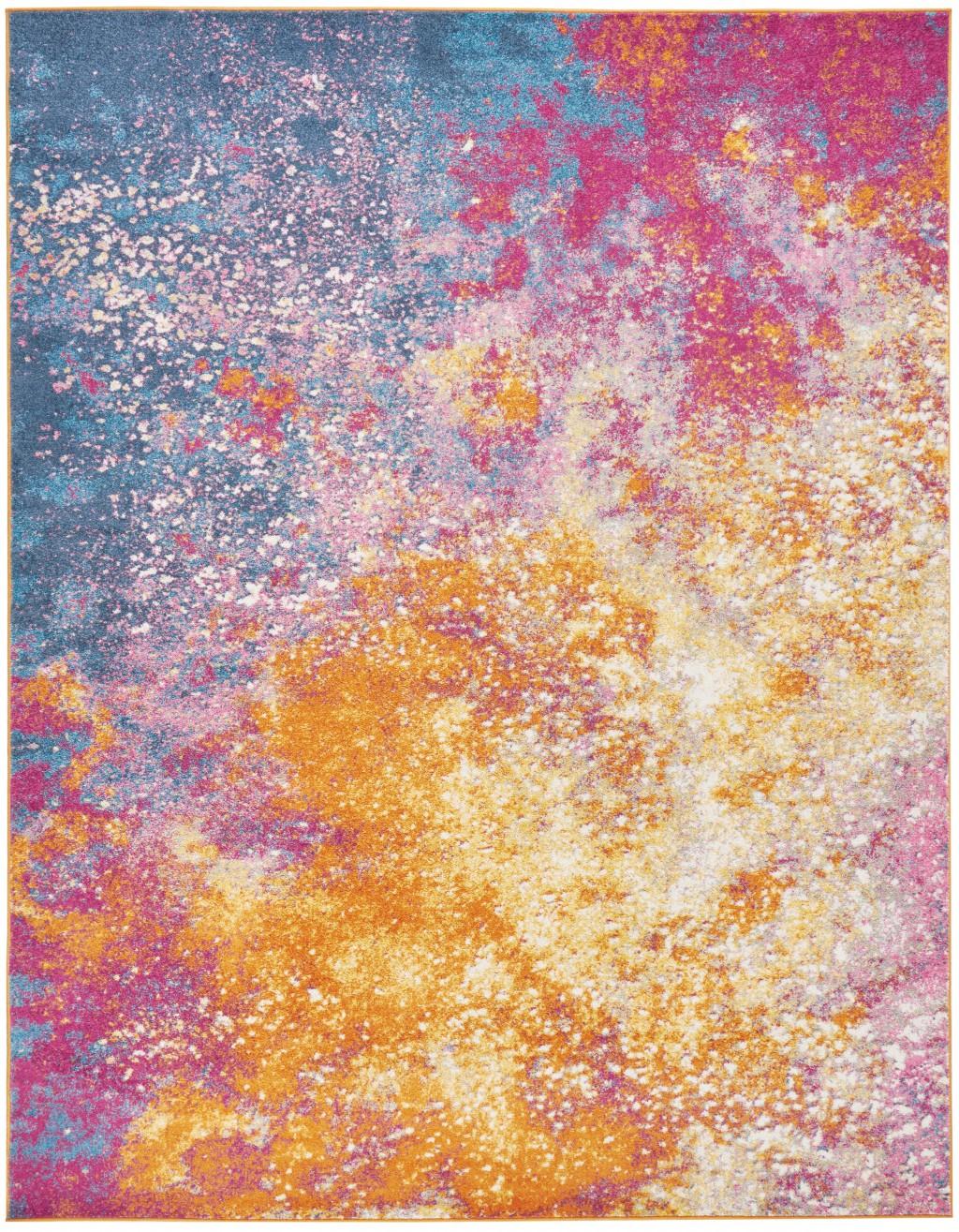 8’ x 10’ Abstract Brights Sunburst Area Rug Default Title