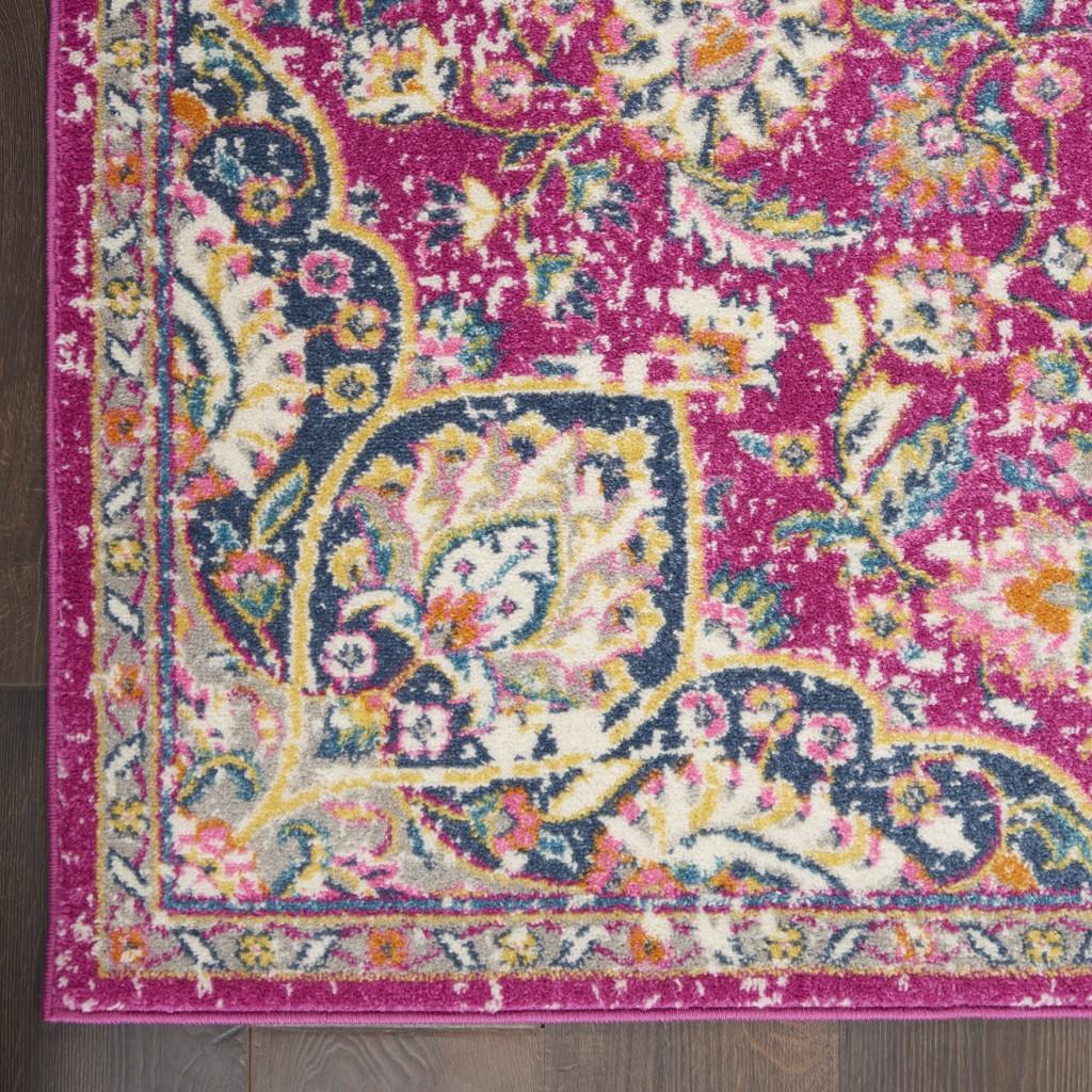 8’ x 10’ Pink and Ivory Medallion Area Rug
