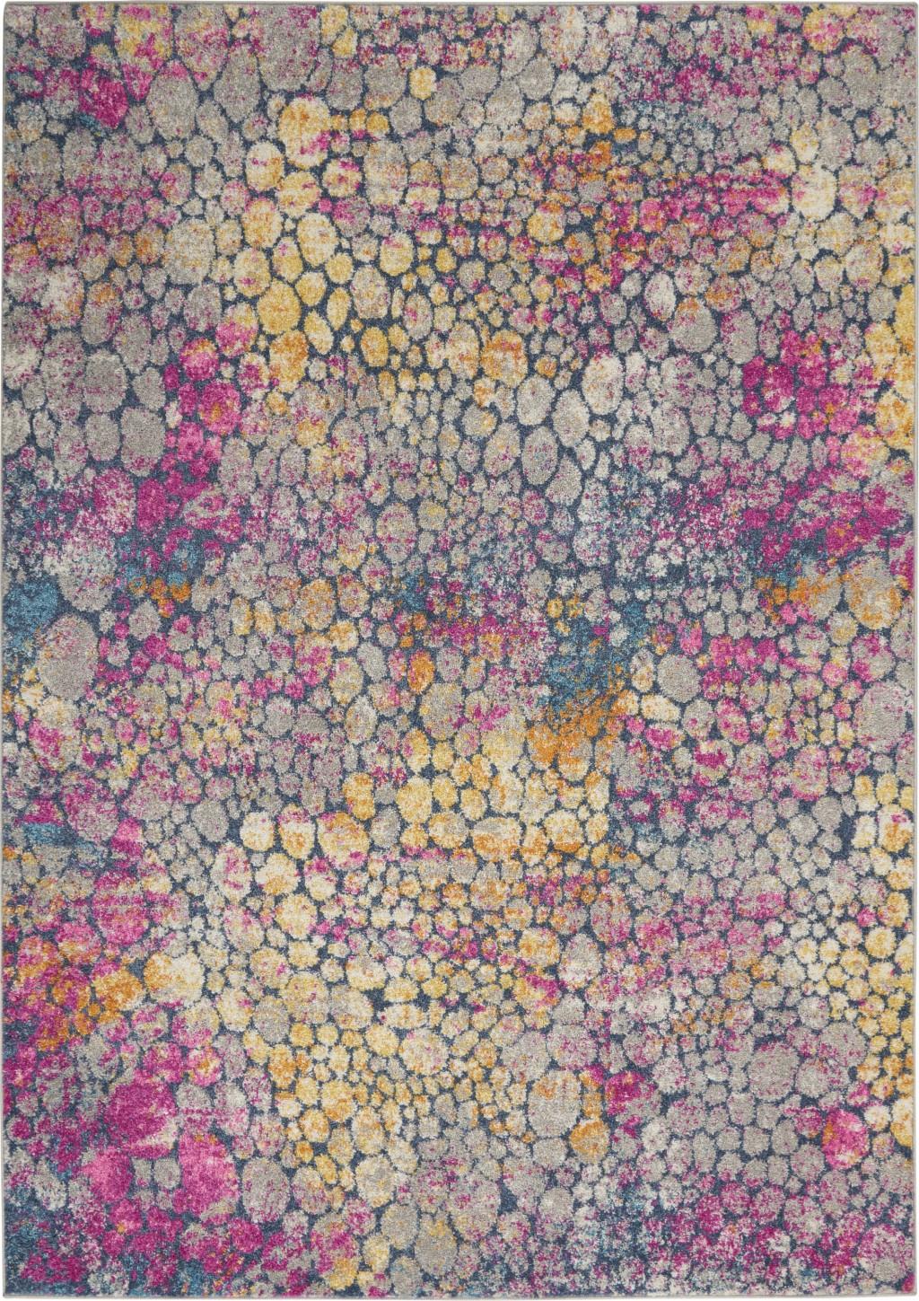 5’ x 7’ Yellow and Pink Coral Reef Area Rug Default Title