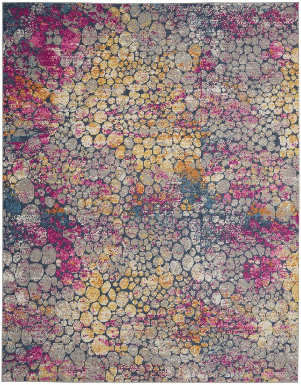 7’ x 10’ Yellow and Pink Coral Reef Area Rug Default Title