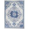 6’ x 9’ Ivory and Blue Medallion Area Rug Default Title