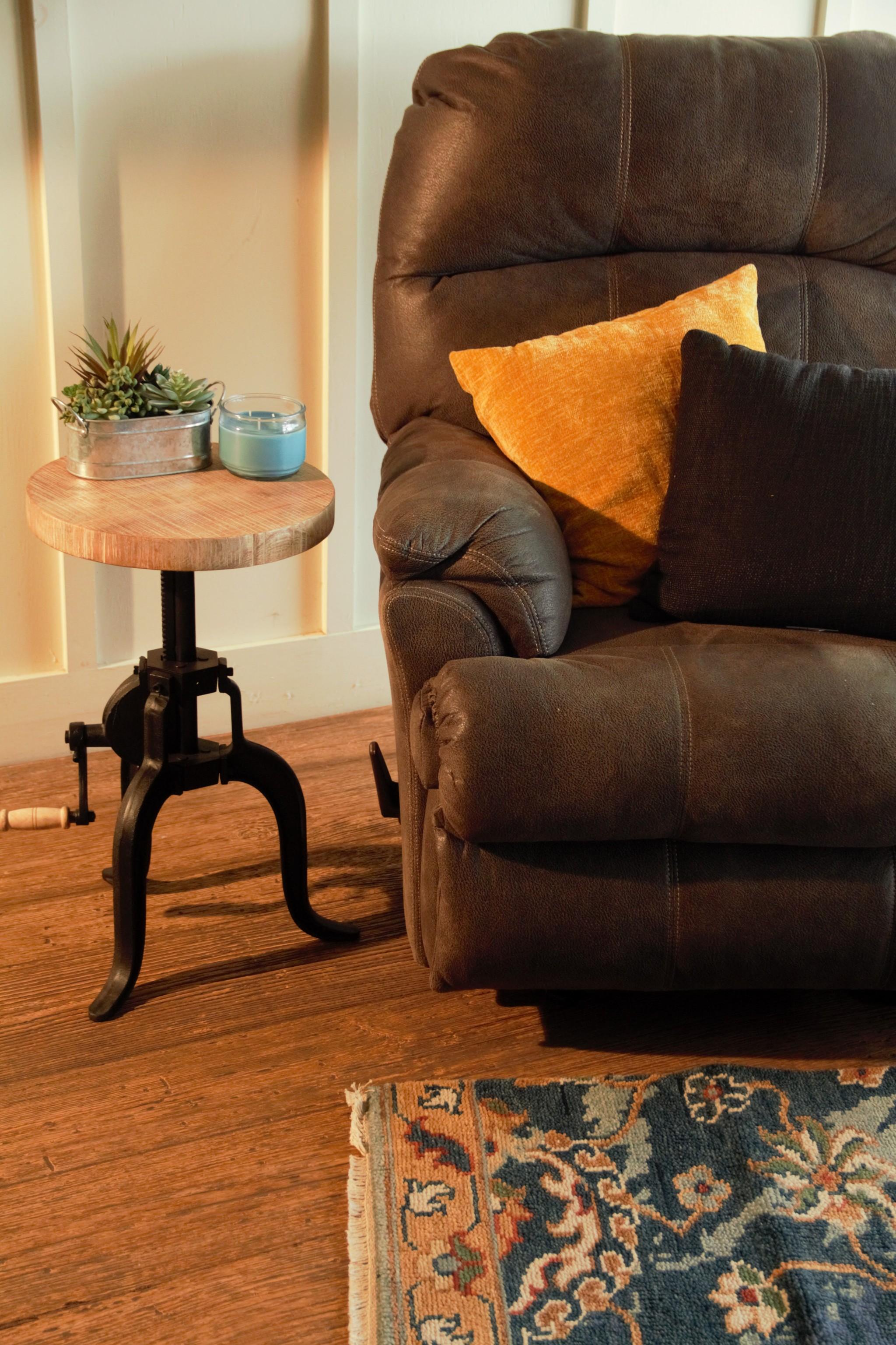 Industrial Adjustable Rustic Crank Stool