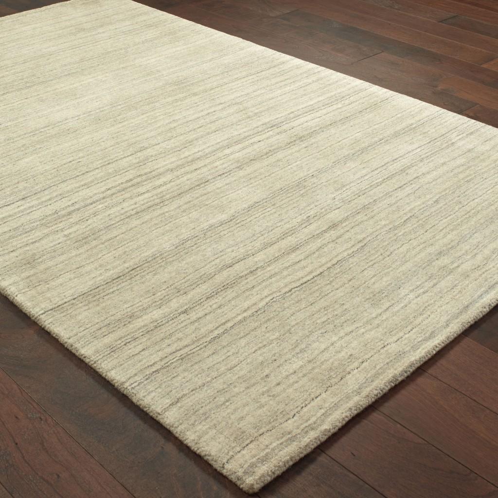 5’ x 8’ Two-toned Beige and GrayArea Rug