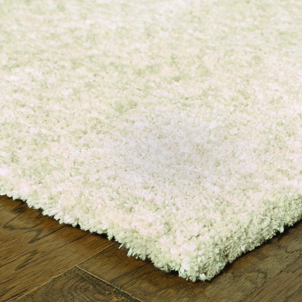 8’ x 11’ Modern Shag Ivory Indoor Area Rug