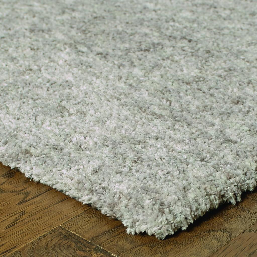 8’ x 11’ Modern Shaggy Soft Gray Indoor Area Rug