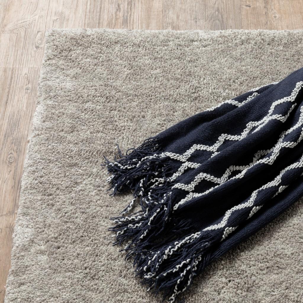 8’ x 11’ Modern Shaggy Soft Gray Indoor Area Rug