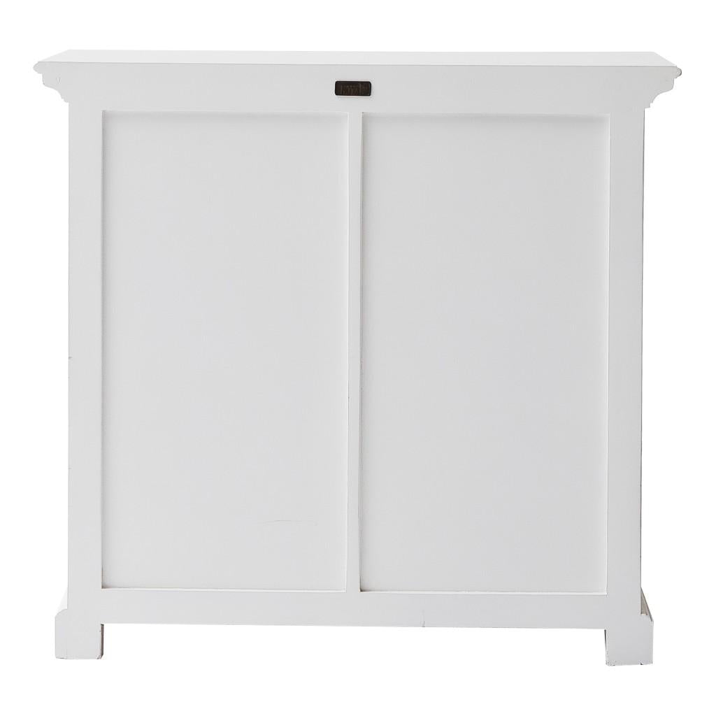 Modern Farmhouse White Medium Accent Cabinet with Baskets