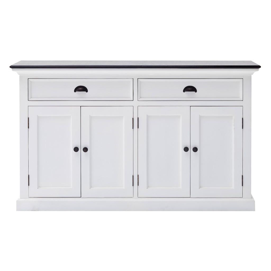 Modern Farmhouse Black and White Buffet Server