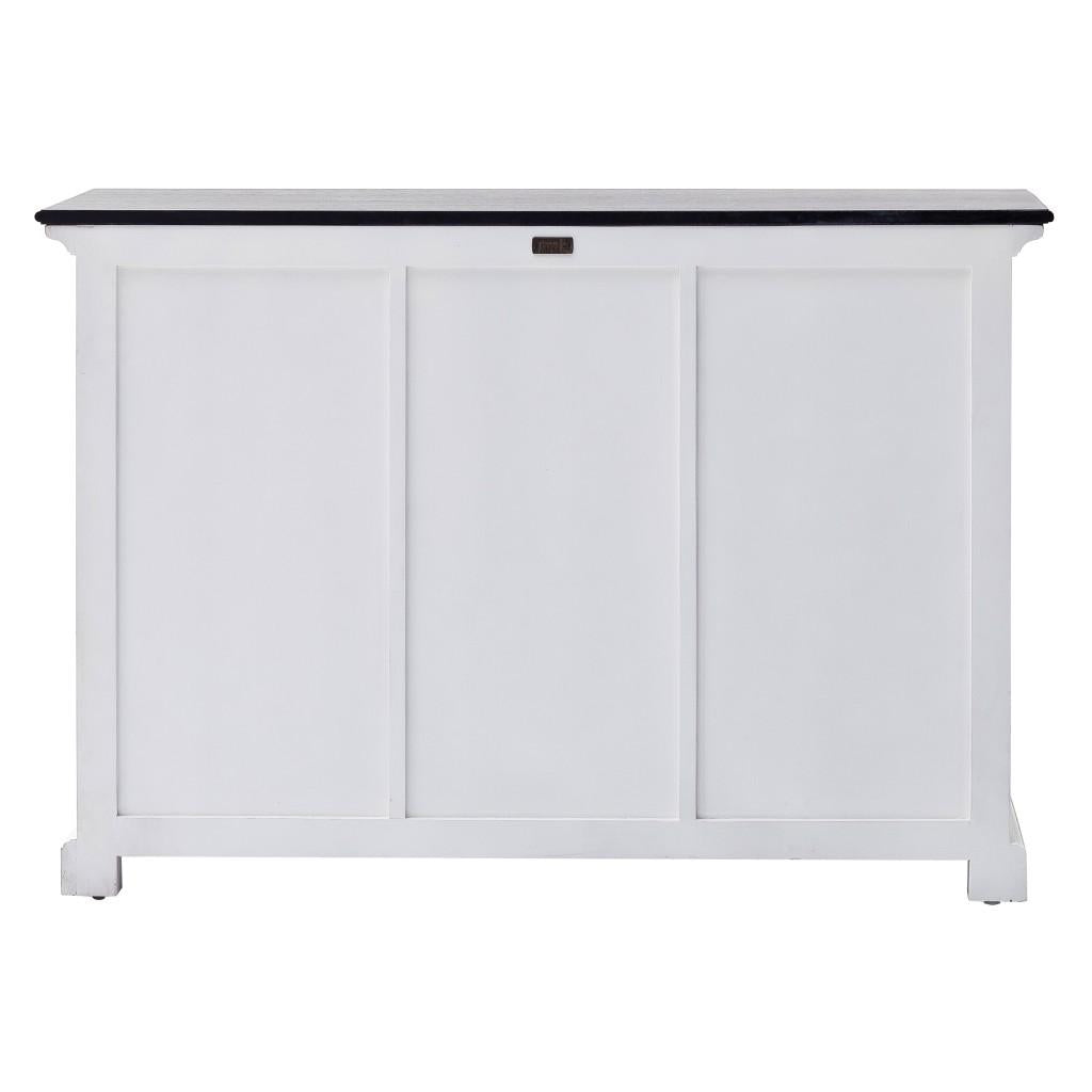 Modern Farmhouse Black and White Large Accent Cabinet