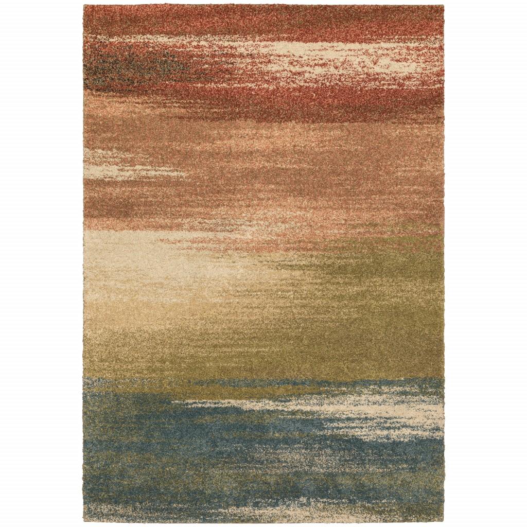 5' x 8' Pink Machine Woven Abstract Colors Indoor Area Rug Default Title