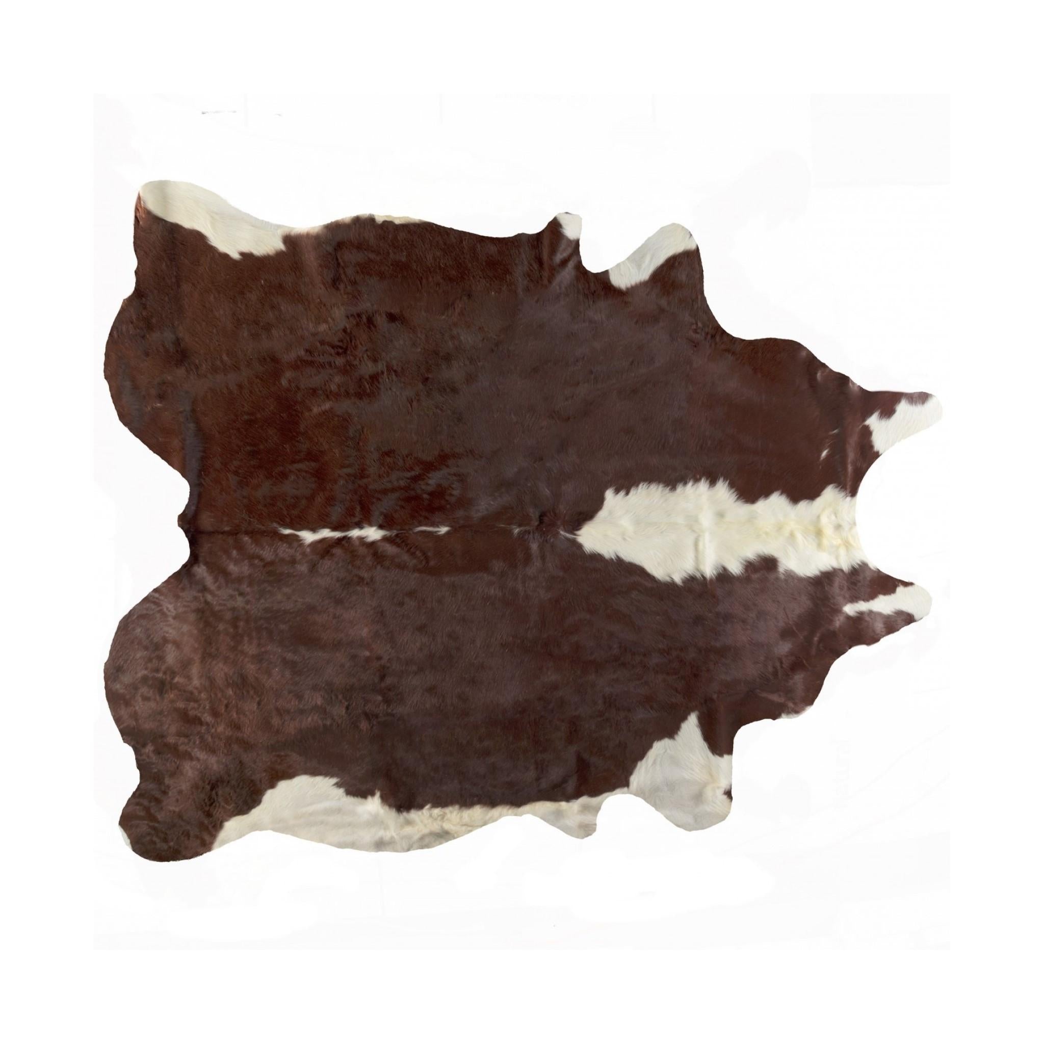 6' X 7' Brown and White Natural Cowhide Area Rug Default Title