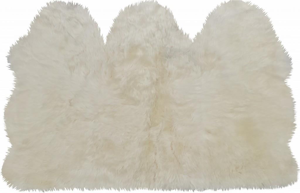 3' x 5' Golden Natural Sheepskin Area Rug Default Title