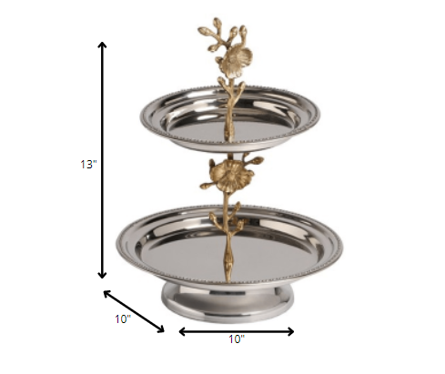 Two Tier Decorative Serving Stand