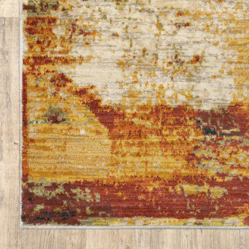 10’x13’ Blue and Red Distressed Area Rug Default Title