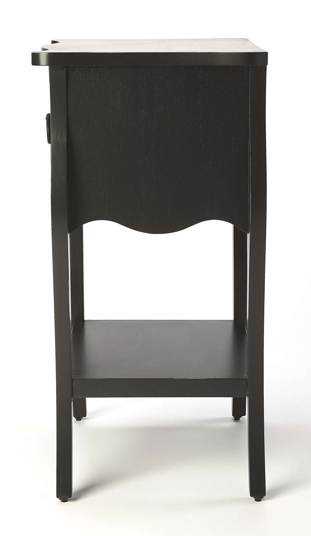 Black Single Drawer Nightstand