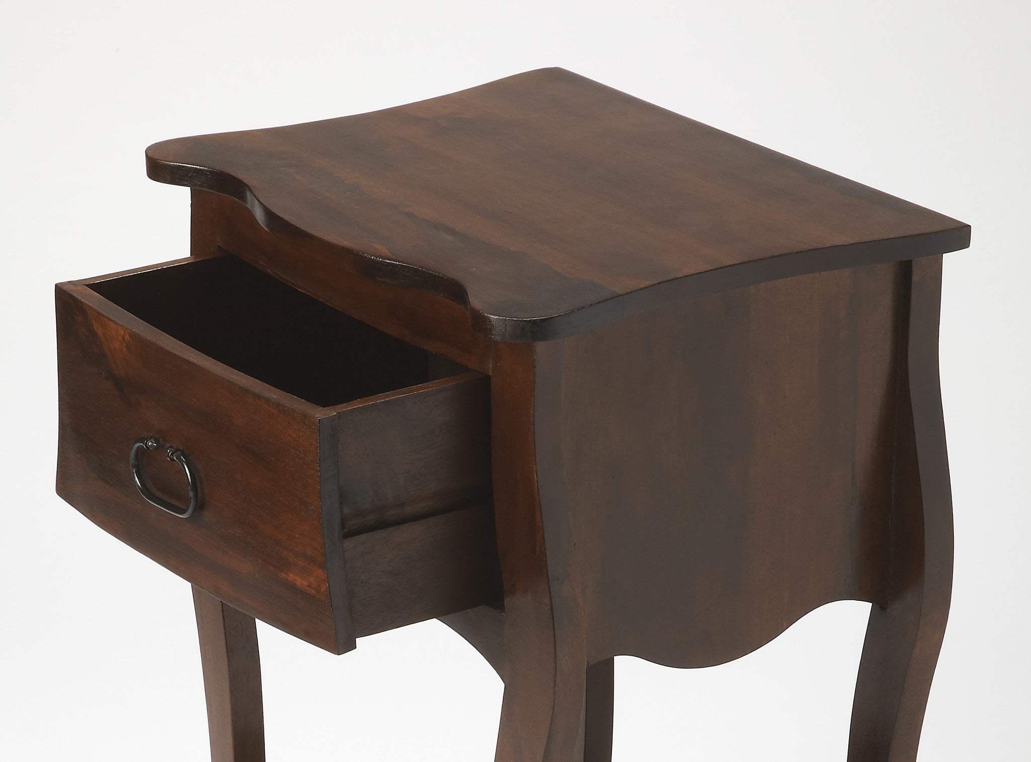 Brown Walnut Single Drawer Nightstand