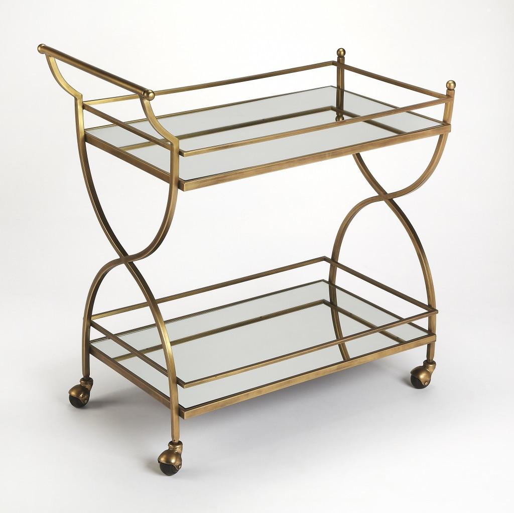 Antique Gold Bar Cart