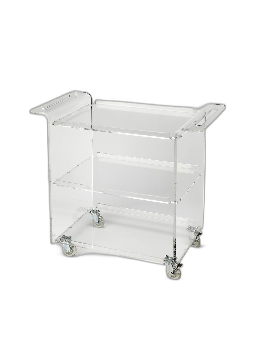 Clear Acrylic Rolling Server Bar Cart