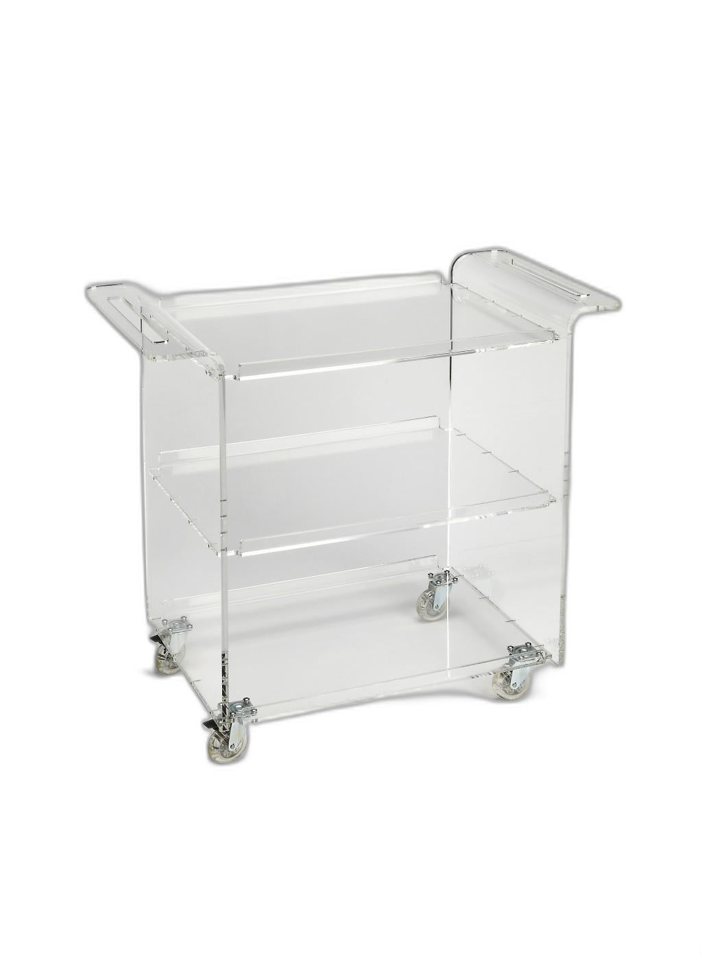 Clear Acrylic Rolling Server Bar Cart