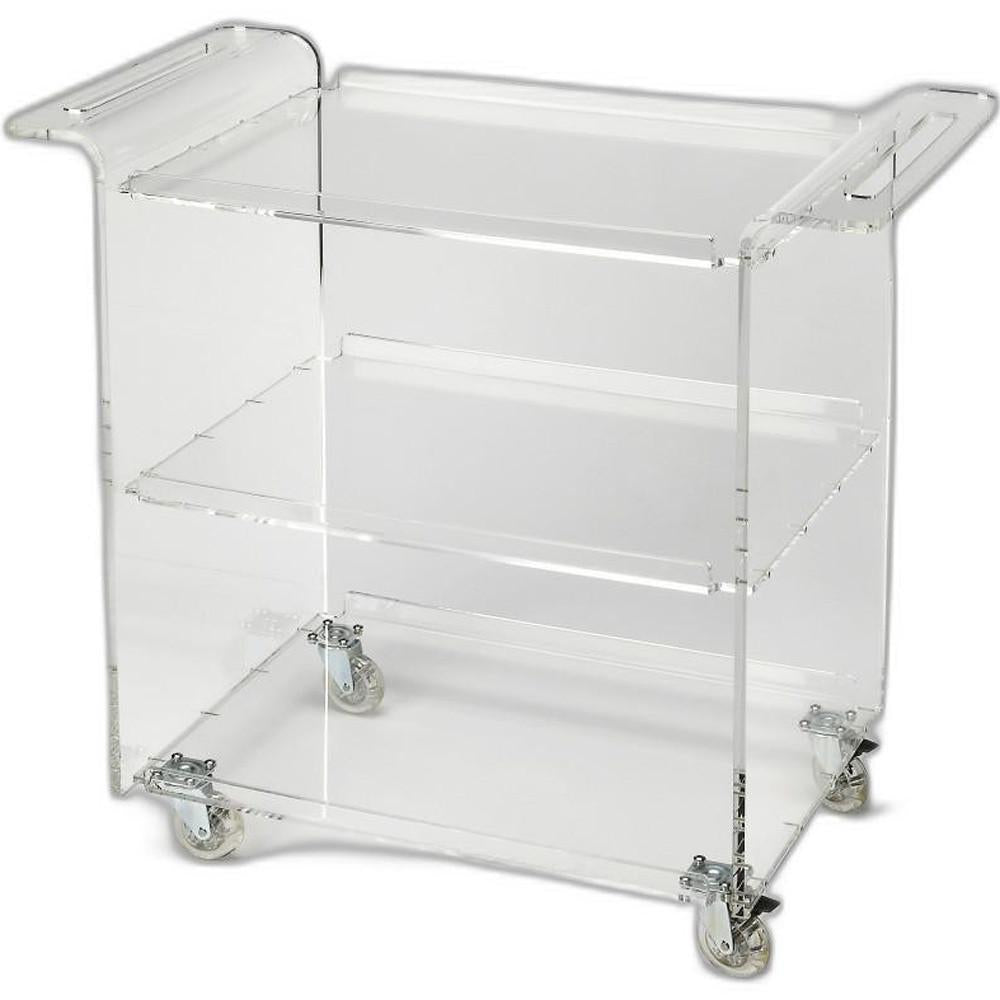 Clear Acrylic Rolling Server Bar Cart